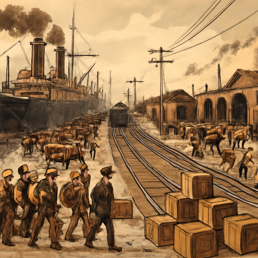 Port, rail, labor, and supply routes