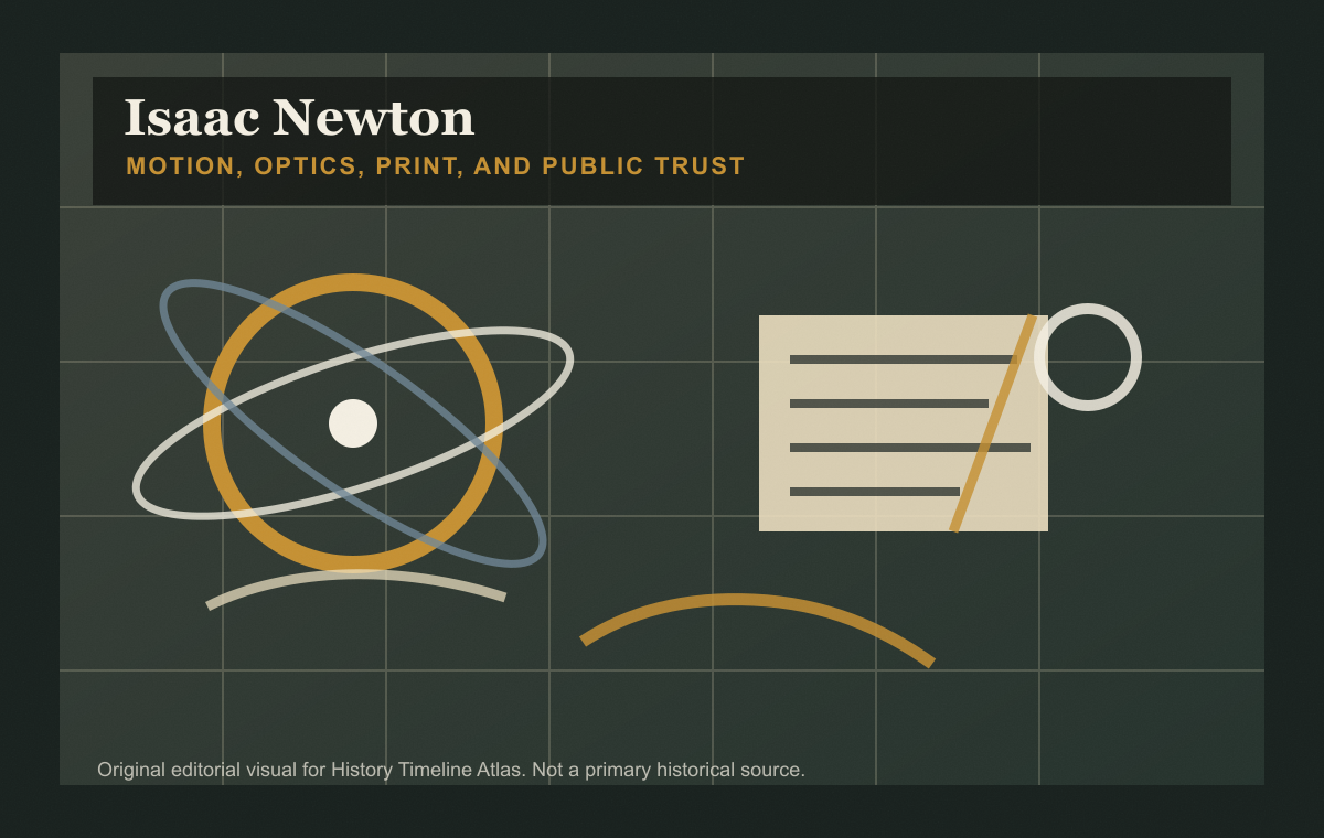 Isaac Newton: motion, optics, print, and public trust